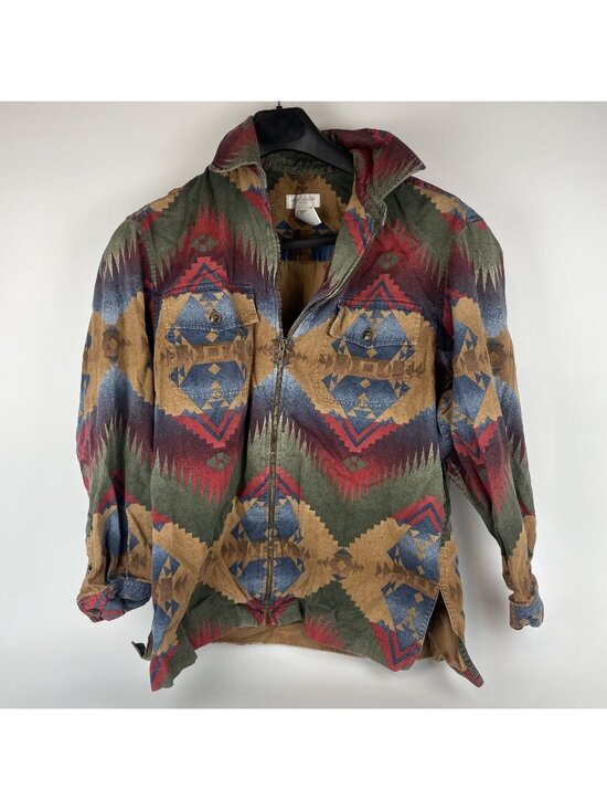 Jones New York Other - Jones New York Sport Western Aztec Jacket – 100% Cotton Full Zip Shirt Jacket M